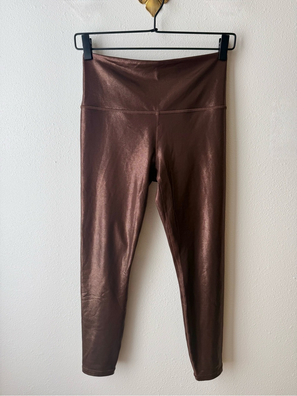 Athleta Metallic Copper Elation Shine Tights